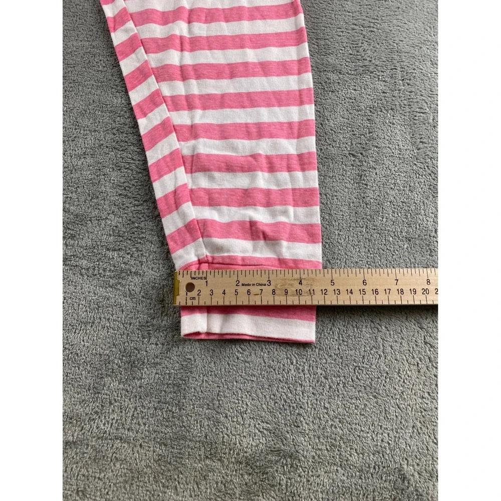 Care Bears Kids‎ Pajama Pants Pink White Striped Cotton Lounge Bottoms Large L/G